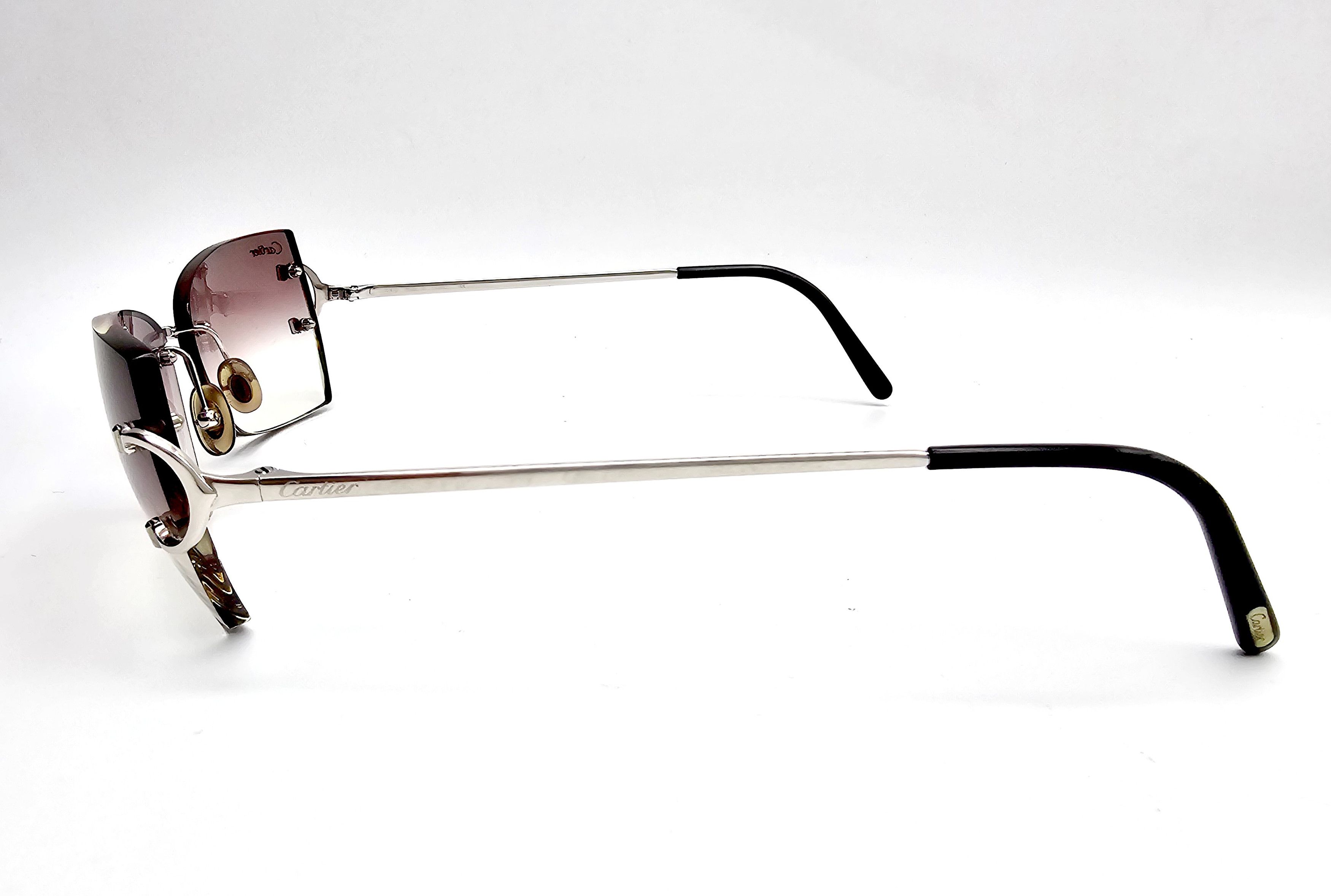 Cartier Cartier Big C Occhiali Silver Sunglasses Size ONE SIZE - 9 Thumbnail