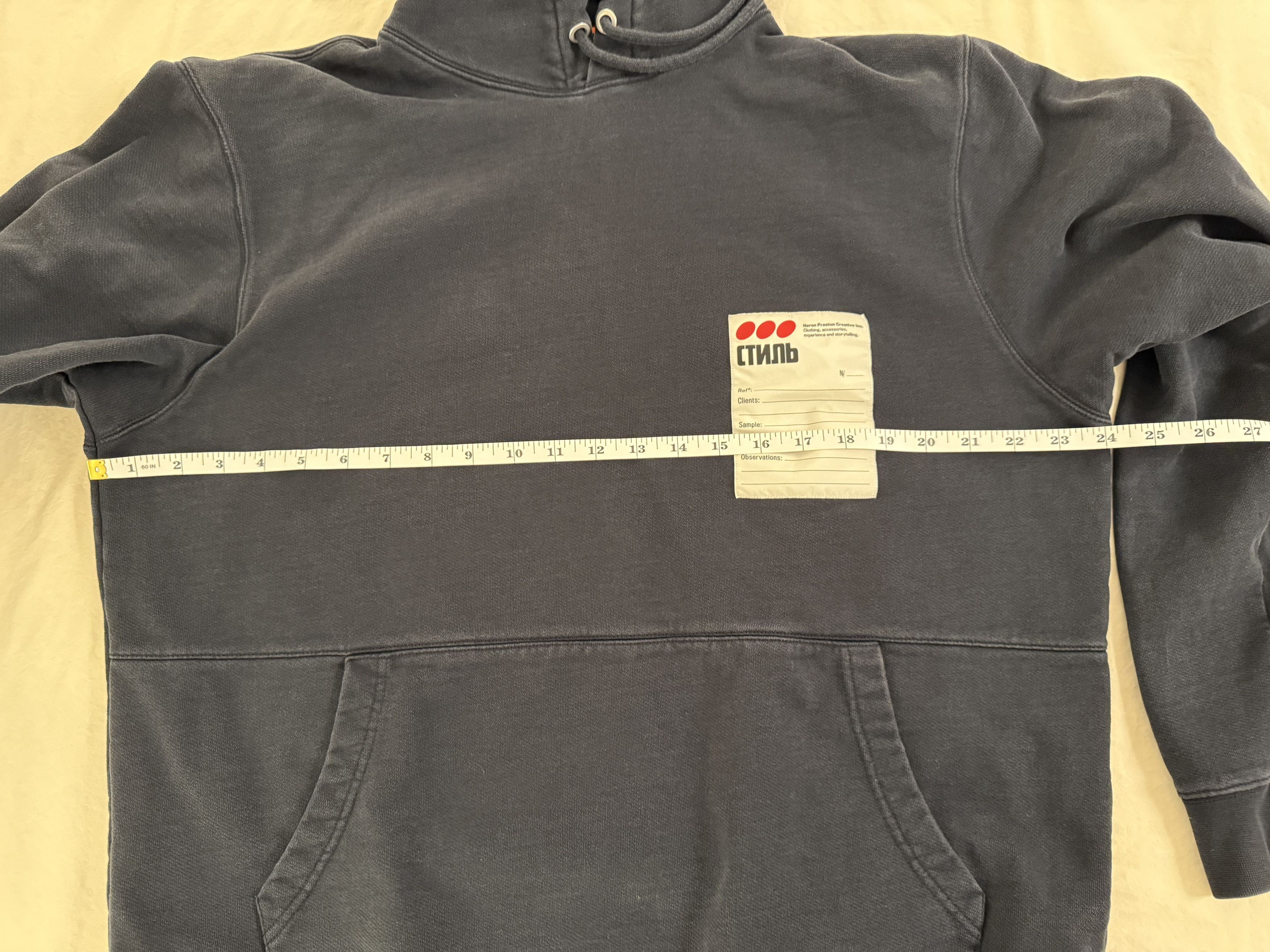 Heron Preston Heron Preston Sticker Label Hoodie - Navy Men's S Size US S / EU 44-46 / 1 - 7 Thumbnail