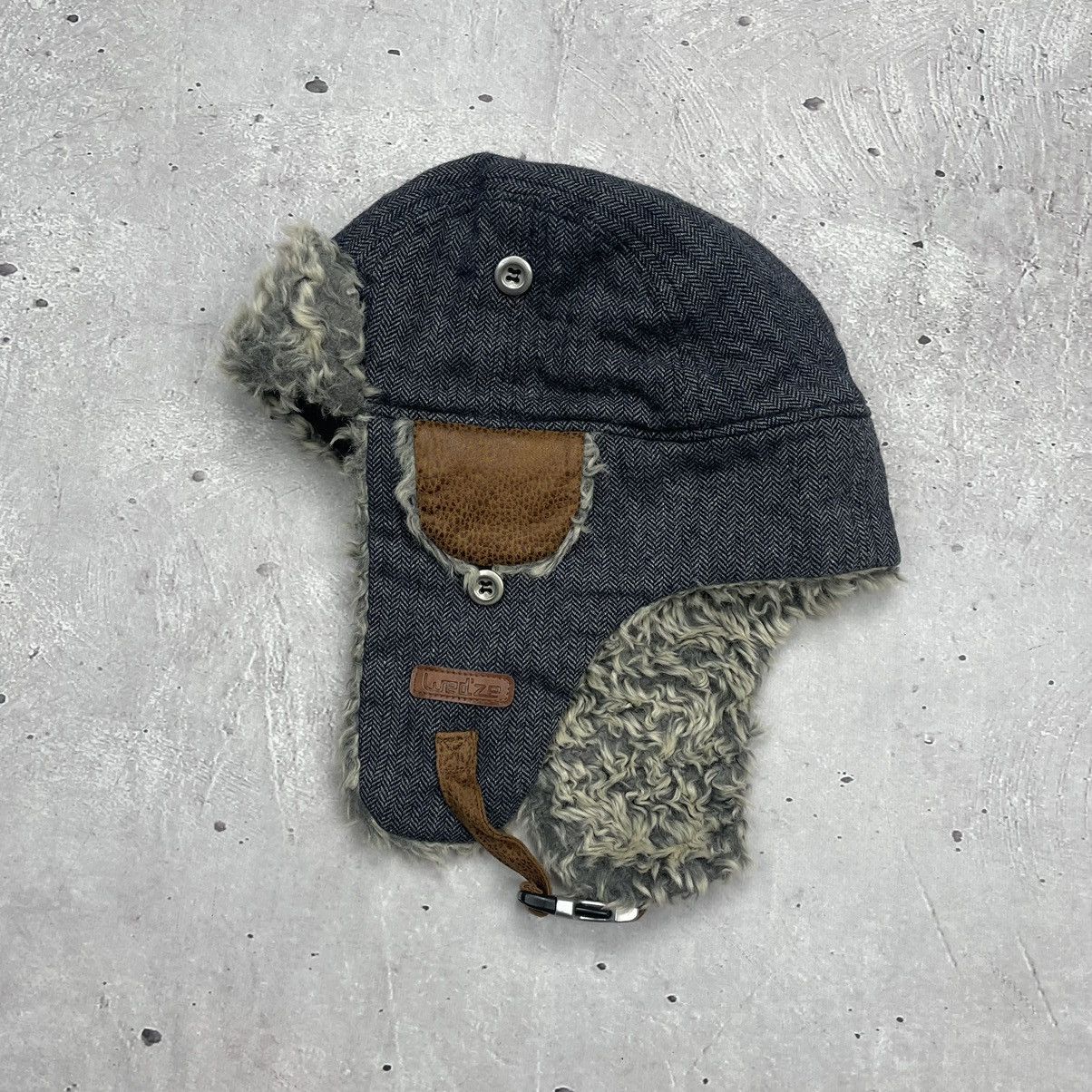 Hysteric Glamour × Vintage Crazy Y2K Mohair Fuzzy Hat Ushanka Punk Huge Size ONE SIZE - 1 Thumbnail