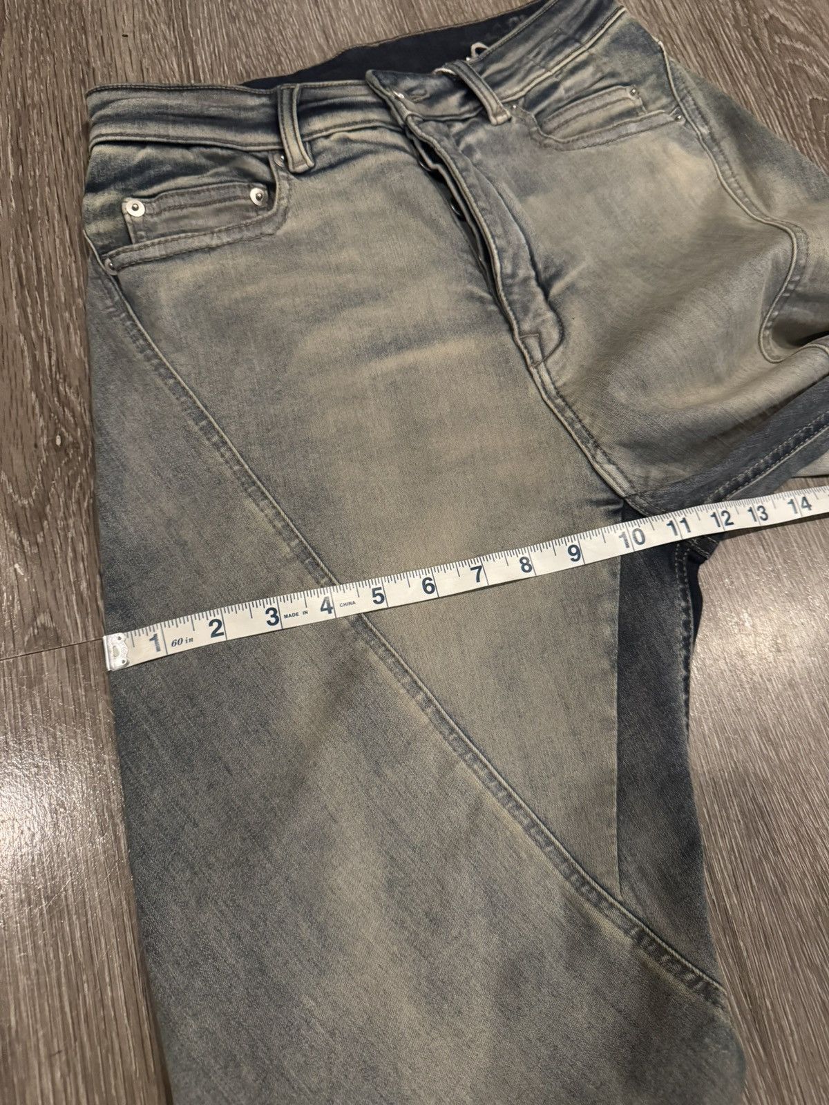 Rick Owens Rick Owens SAMPLE Sky Orange Degrade Bias Bootcut Jeans 31 Size US 31 - 17 Thumbnail