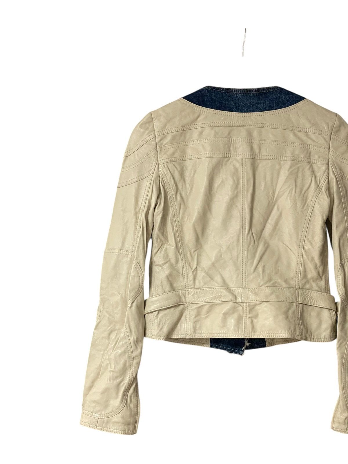 Dolce & Gabbana Dolce & Gabbana Denim Sheepskin Crystal Button Jacket Size S / US 4 / IT 40 - 4 Thumbnail