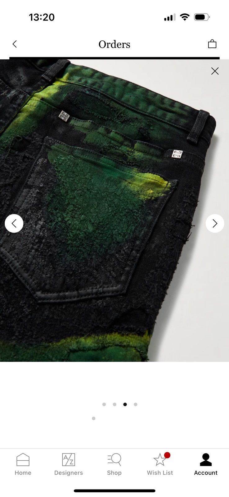 1017 ALYX 9SM × Givenchy $2000 Givenchy Straight-Leg Distressed Painted Jeans Size US 31 - 8 Thumbnail