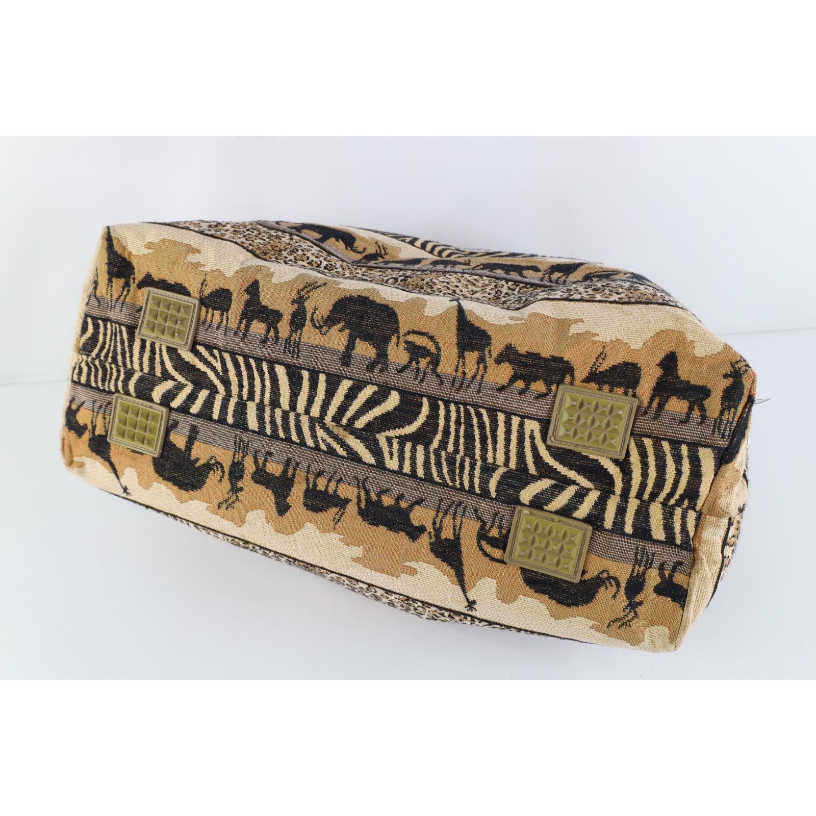 Vintage Vintage 90s Y2K Safari Nature Animal Print Needlepoint Bag Size ONE SIZE - 6 Thumbnail