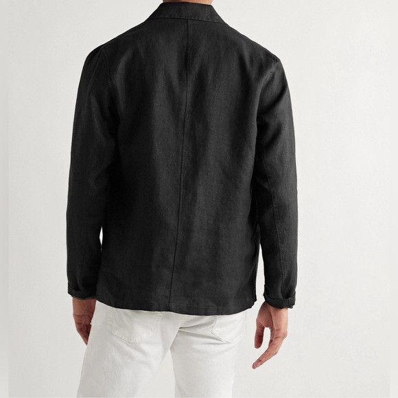 NN07 NN07 Linen Oscar Blazer in Black Size US XL / EU 56 / 4 - 4 Thumbnail