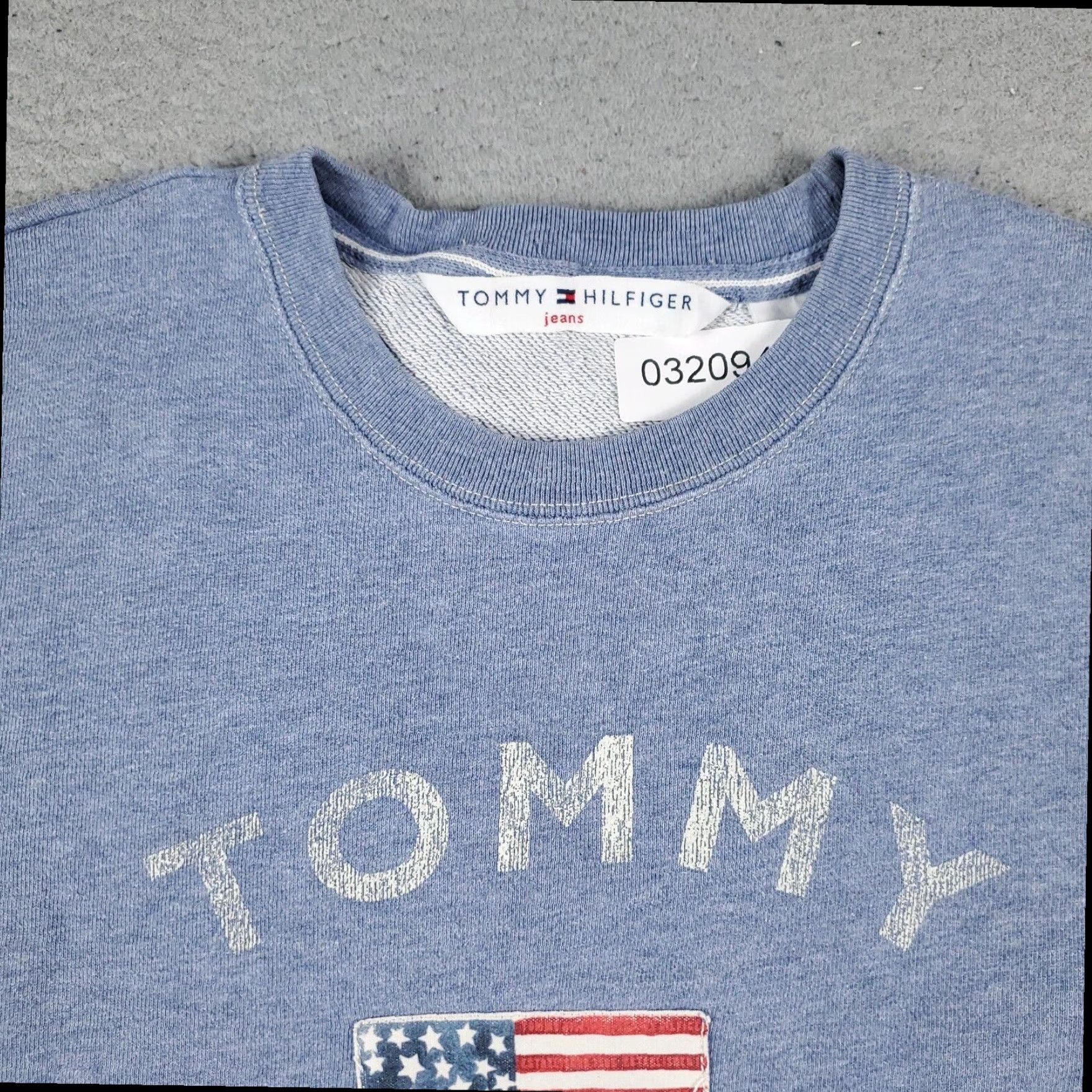Tommy Hilfiger Tommy Hilfiger Pullover Sweater Womens Medium Blue Mock Neck Long Sleeve Casual Cotton Blend Size M / US 6-8 / IT 42-44 - 3 Thumbnail