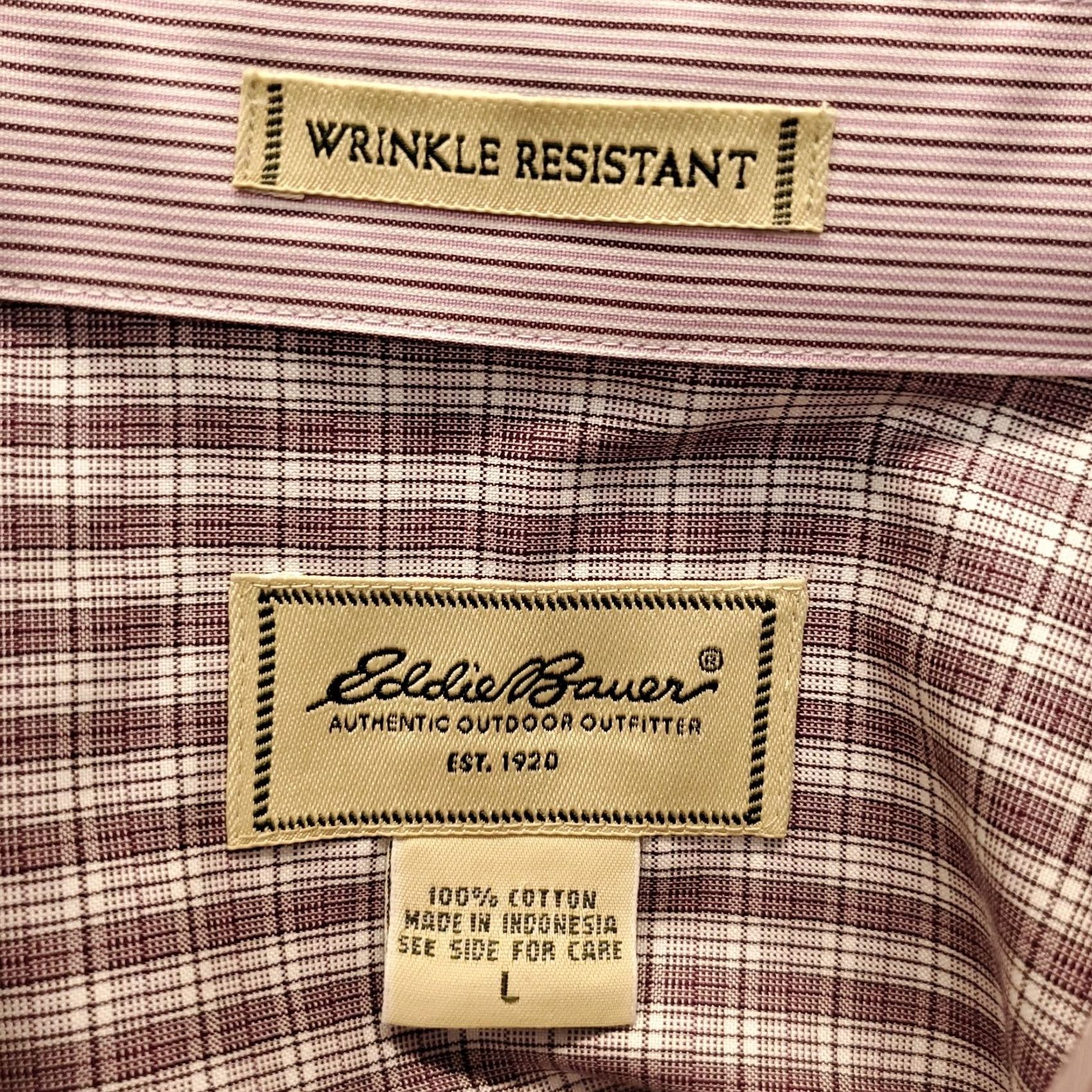 Eddie Bauer Eddie Bauer Shirt Mens Size L Multicolor Plaid Wrinkle Resistant Button-Down Collar EUC Size US L / EU 52-54 / 3 - 5 Thumbnail