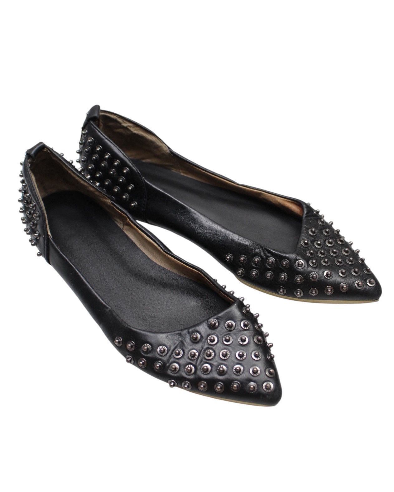Diesel 2000S DIESEL STUDDED LEATHER POINTED FLATS Size US 6 / IT 36 - 4 Thumbnail