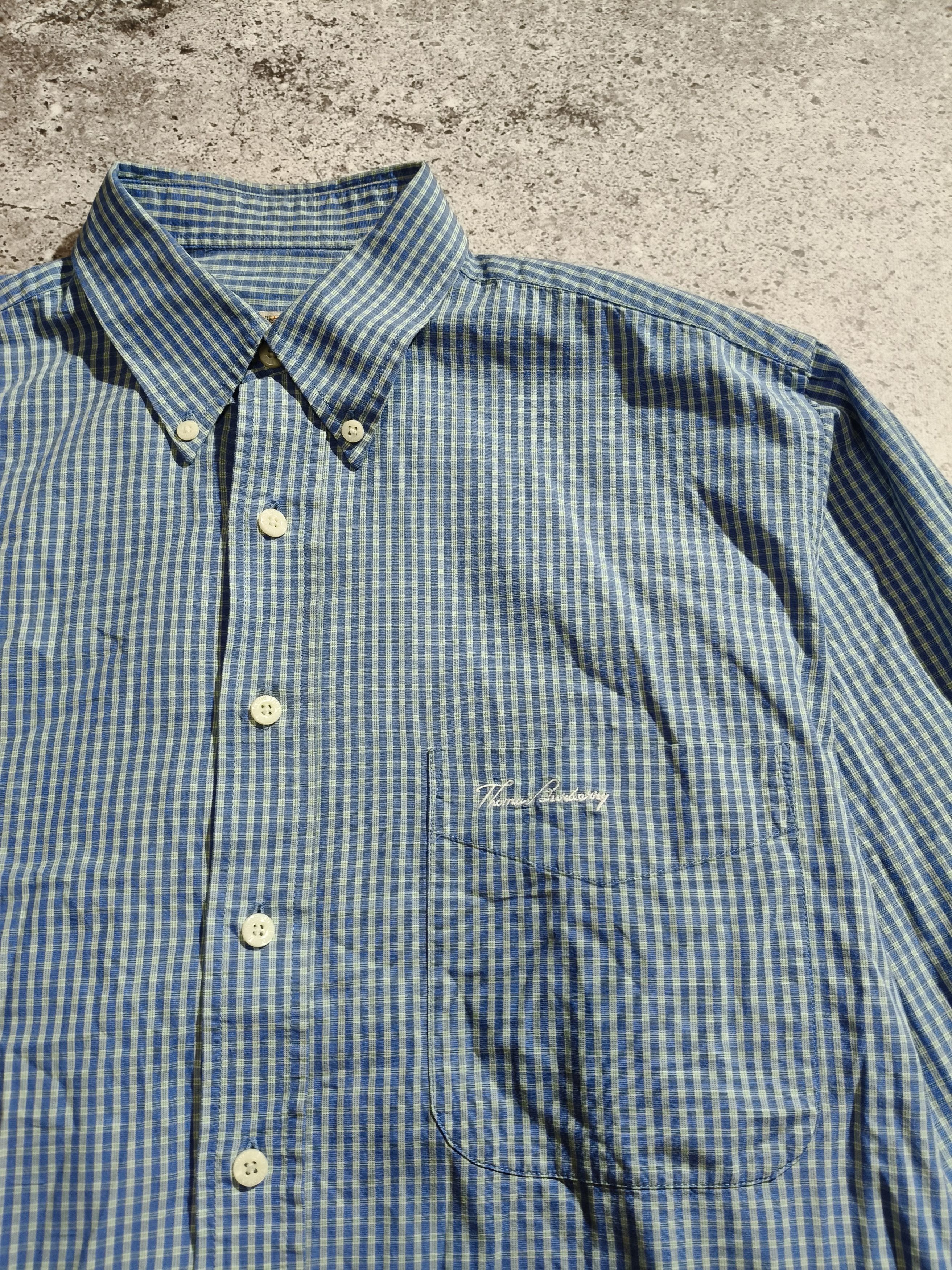 Burberry Thomas Burberry Check Shirt Blue Size M Size US M / EU 48-50 / 2 - 5 Thumbnail
