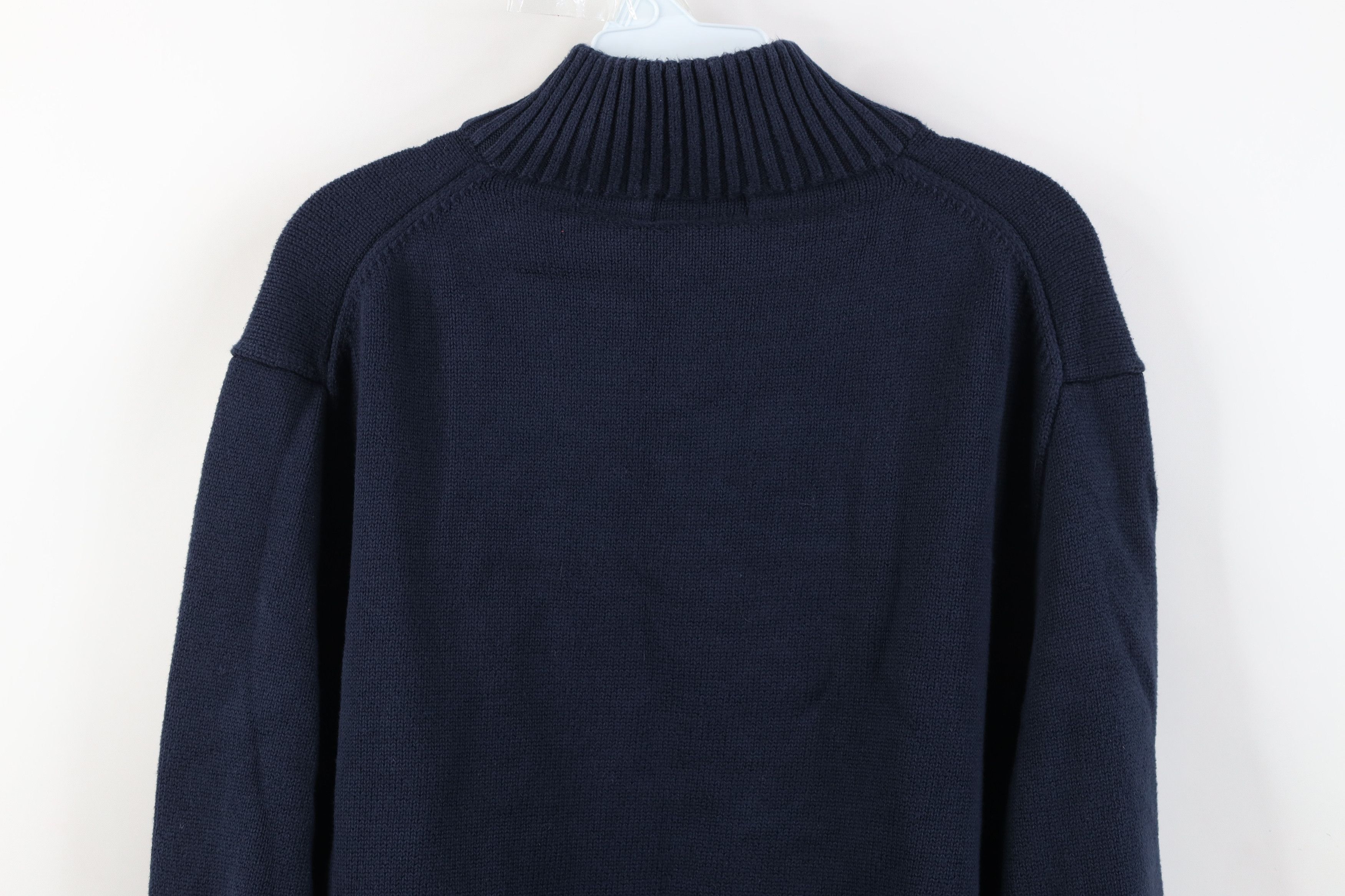 Ralph Lauren Vintage Ralph Lauren Ribbed Knit 1/4 Half Zip Sweater Blue Size US XXL / EU 58 / 5 - 12 Thumbnail