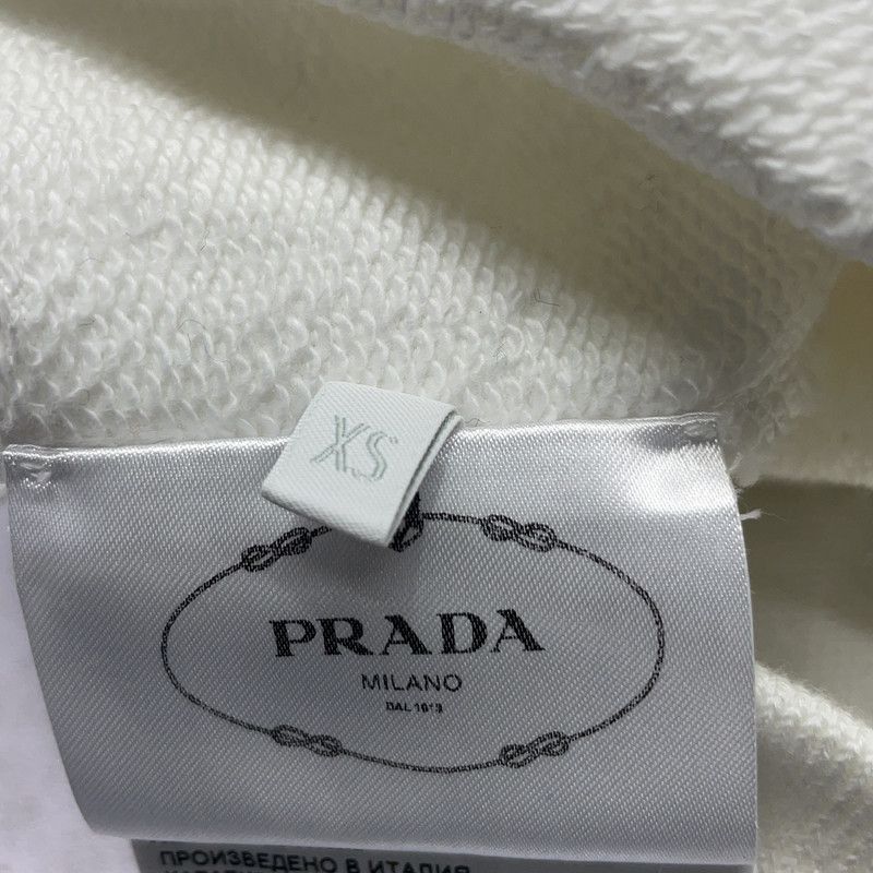 Prada Prada White Sleeveless Hoodie with Drawstring Size US XS / EU 42 / 0 - 1 Thumbnail