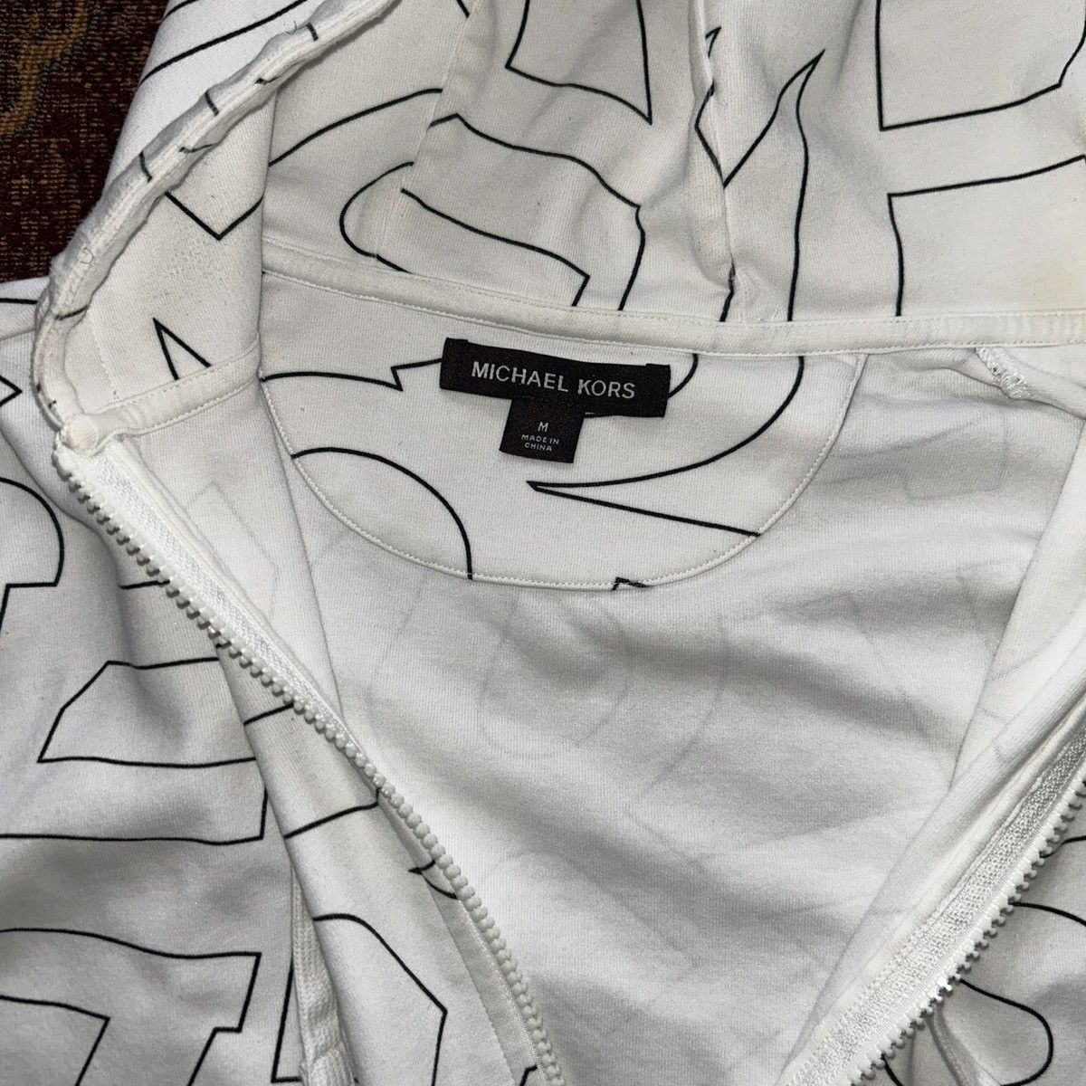Michael Kors Michael Kors White Zip Up Sweater in Women’s Medium Size M / US 6-8 / IT 42-44 - 5 Thumbnail