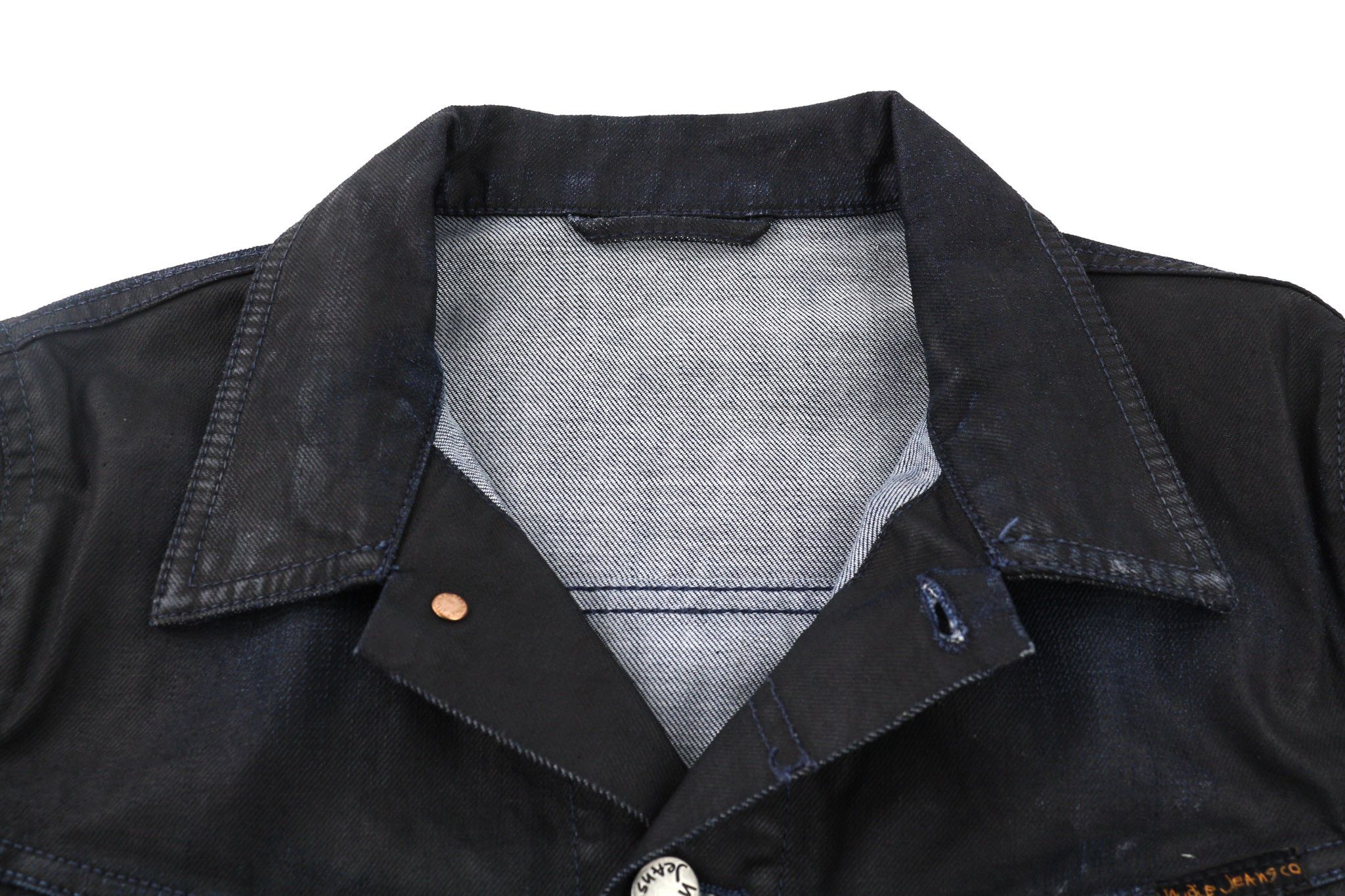 Nudie Jeans TERRY M Black Coated Indigo Jacket 81072 Size US M / EU 48-50 / 2 - 4 Thumbnail