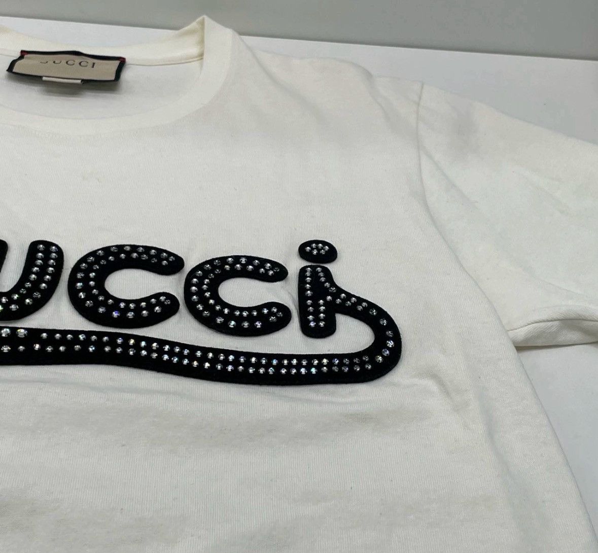 Gucci Gucci Rhinestone cat letter logo short sleeves 2503-Nextarr Size US XS / EU 42 / 0 - 2 Thumbnail