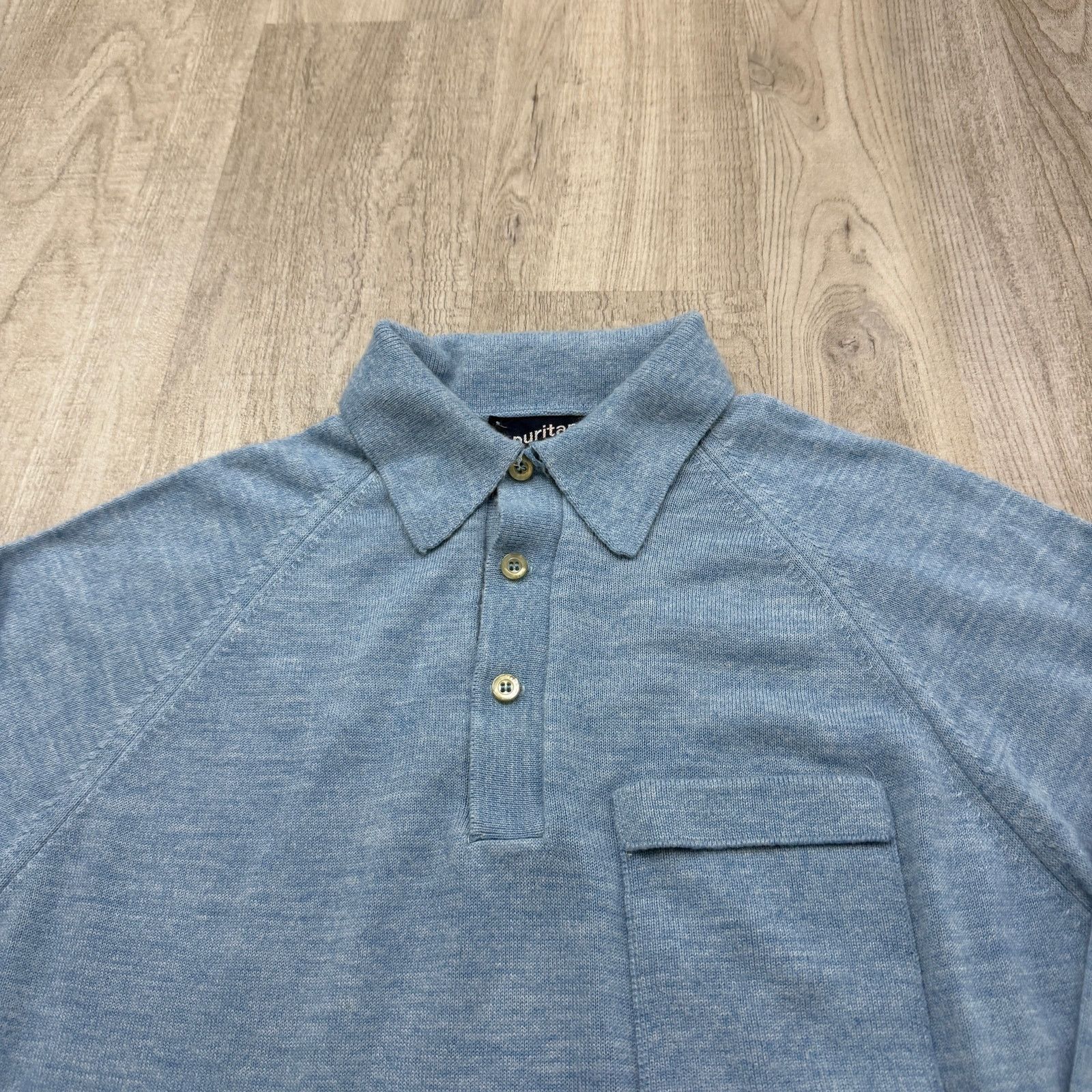 Vintage Vintage Puritan Knit Polo Sweater Shirt Men's Medium Blue Size US M / EU 48-50 / 2 - 3 Thumbnail