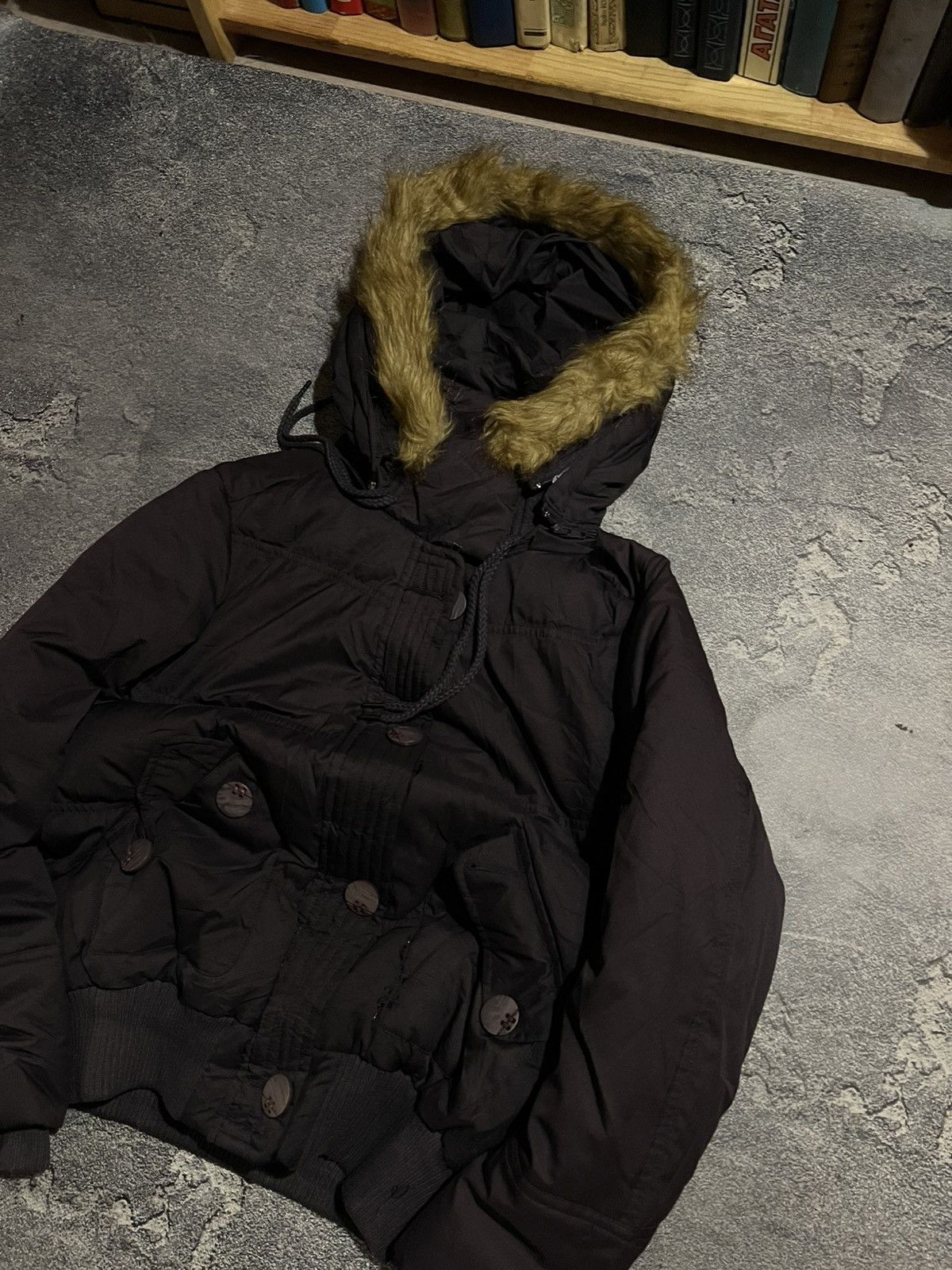 Japanese Brand Number Nine Style Nylon Glamour Bomber / Archive Darkwear 90 Size US S / EU 44-46 / 1 - 2 Thumbnail