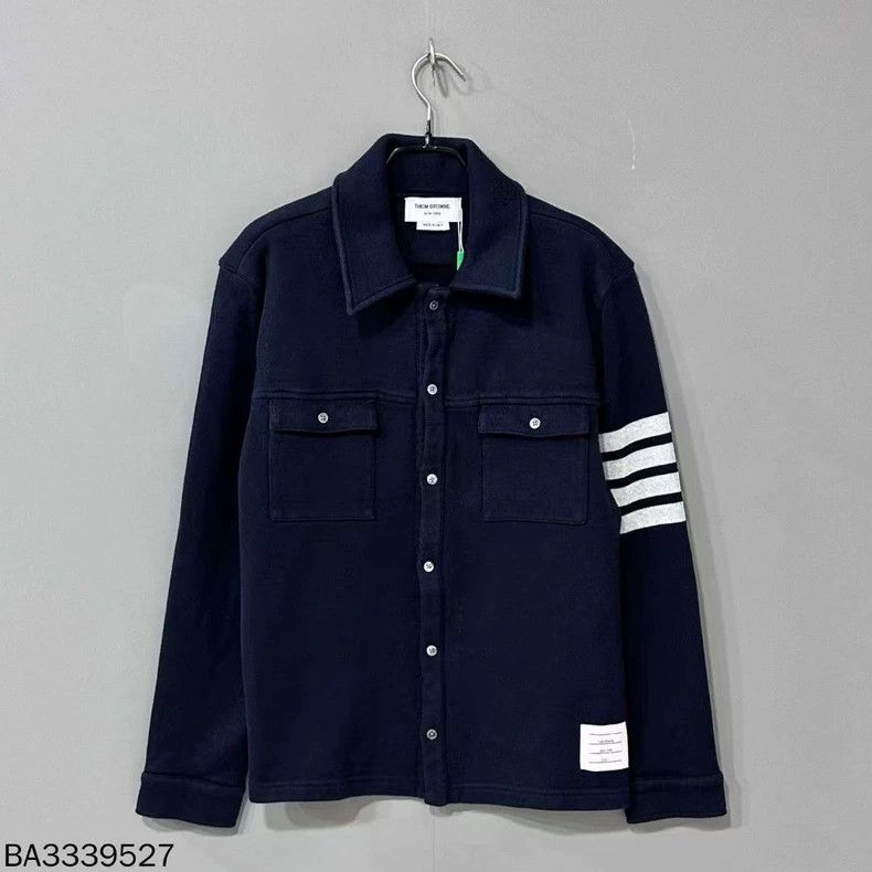 Thom Browne Thom Browne Navy blue knitted cardigan jacket Size US S / EU 44-46 / 1 - 1 Thumbnail