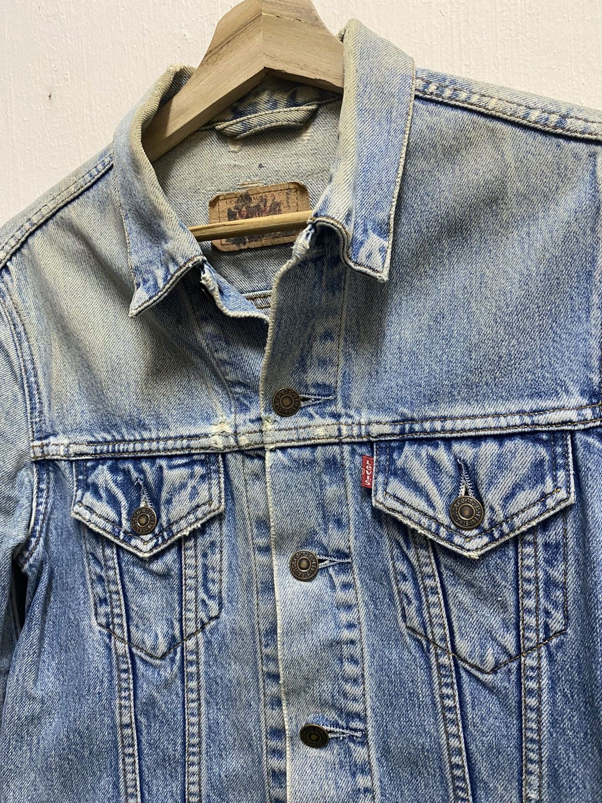 Levi's Vintage Clothing Levi's Faded Denim Jaket Size US XS / EU 42 / 0 - 3 Thumbnail