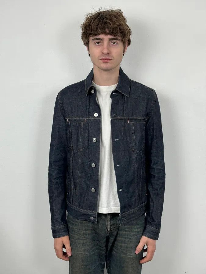 Acne Studios Acne Studios Bla Konst Pass Indigo Navy Brut Denim Jacket Size US M / EU 48-50 / 2 - 2 Thumbnail