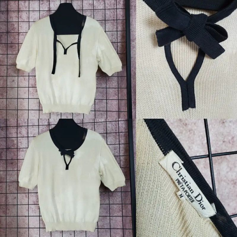 Dior Dior Summer Khaki Cotton Short Sleeve Top 0089 Size M / US 6-8 / IT 42-44 - 1 Thumbnail