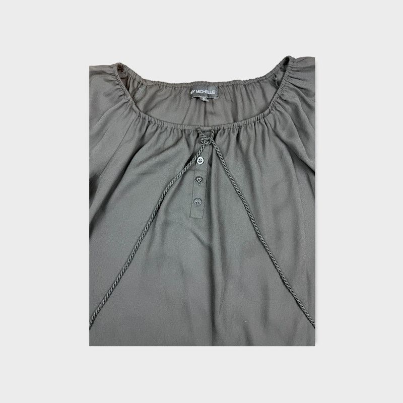 Vintage My Michelle | Vintage Y2K Black peasant top | Small Size S / US 4 / IT 40 - 10 Thumbnail