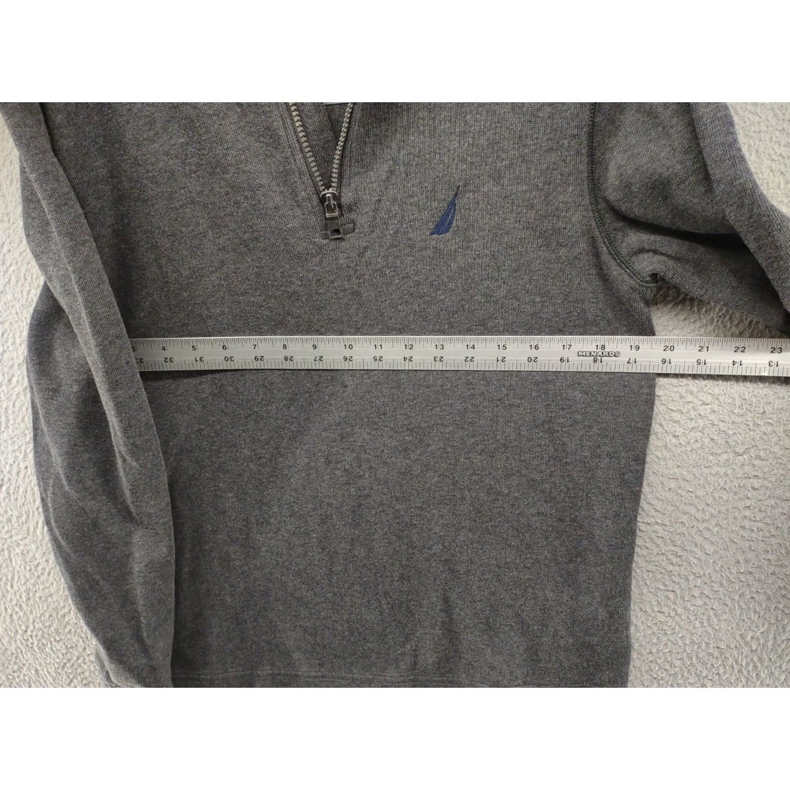 Nautica Nautica Mens Gray 1/4 Zip Pullover Sweater M Size Clothing Casual Outdoors Size US M / EU 48-50 / 2 - 5 Thumbnail