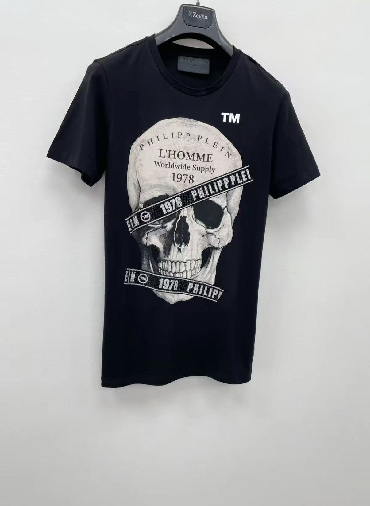 Philipp Plein PHILIPP PLEIN Rhinestone Cotton Short Sleeve T-shirt J30 Size US S / EU 44-46 / 1 - 2 Thumbnail