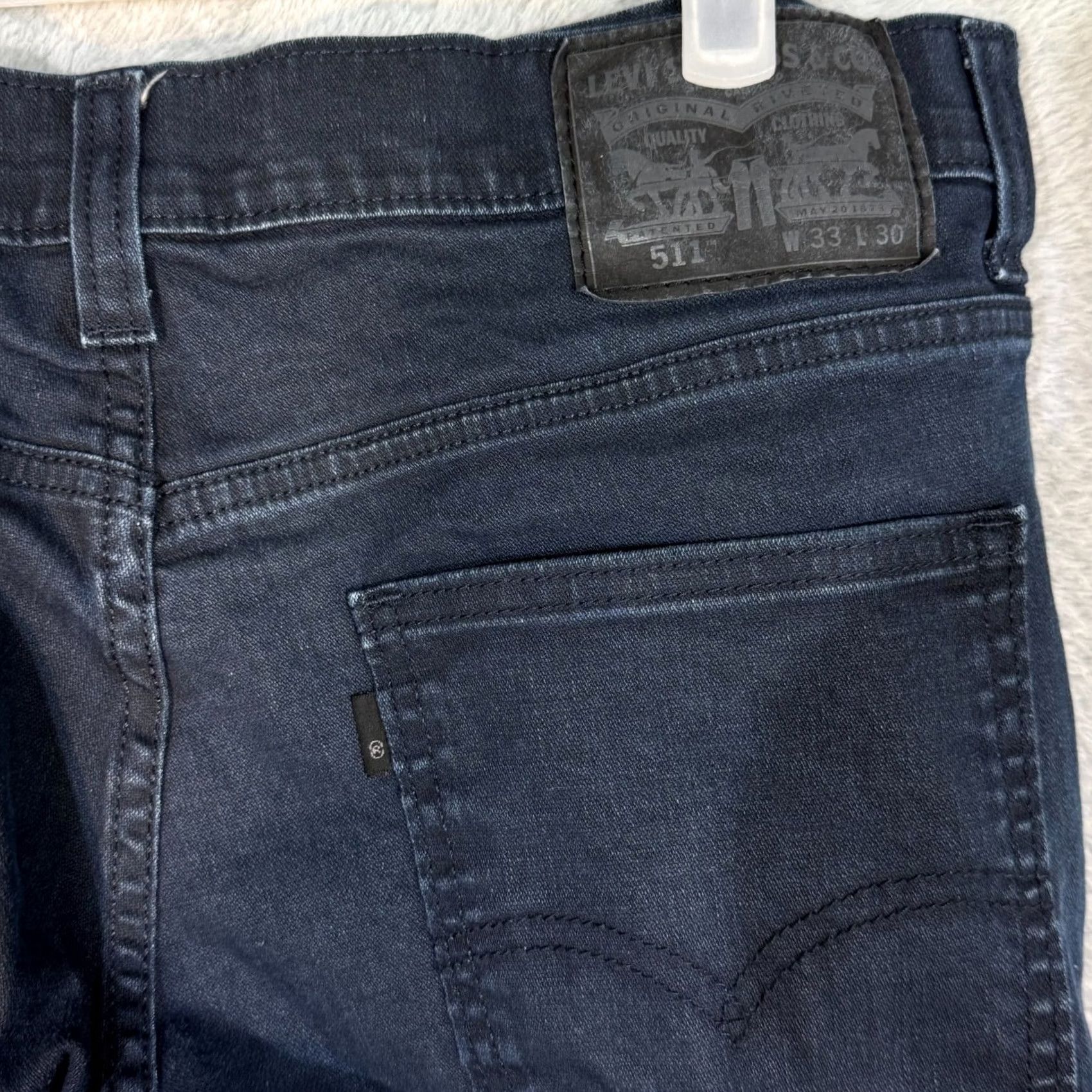 Levi's Levi’s 511 Jeans Men’s 33x30 Slim Straight Blue Denim Medium Wash Easy Care Stretch Size US 33 - 7 Thumbnail