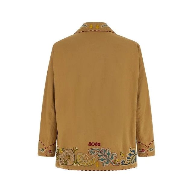 Bode BODE Beige Feather Runner Smoking Jacket New & Authentic (Me Size US L / EU 52-54 / 3 - 2 Thumbnail