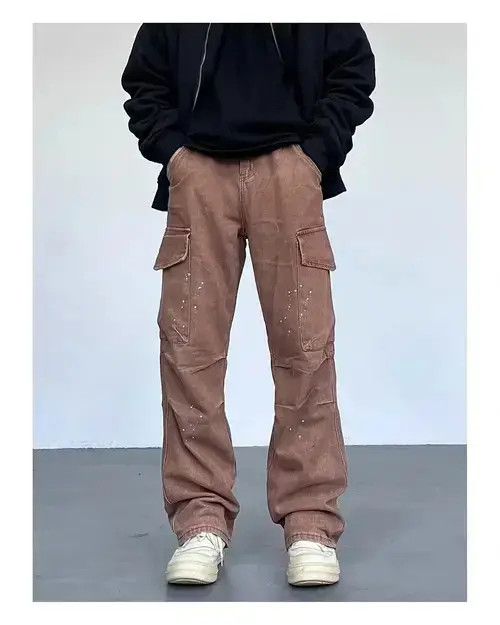 Jean faded flared paint cargo pants Size US 32 / EU 48 - 3 Thumbnail