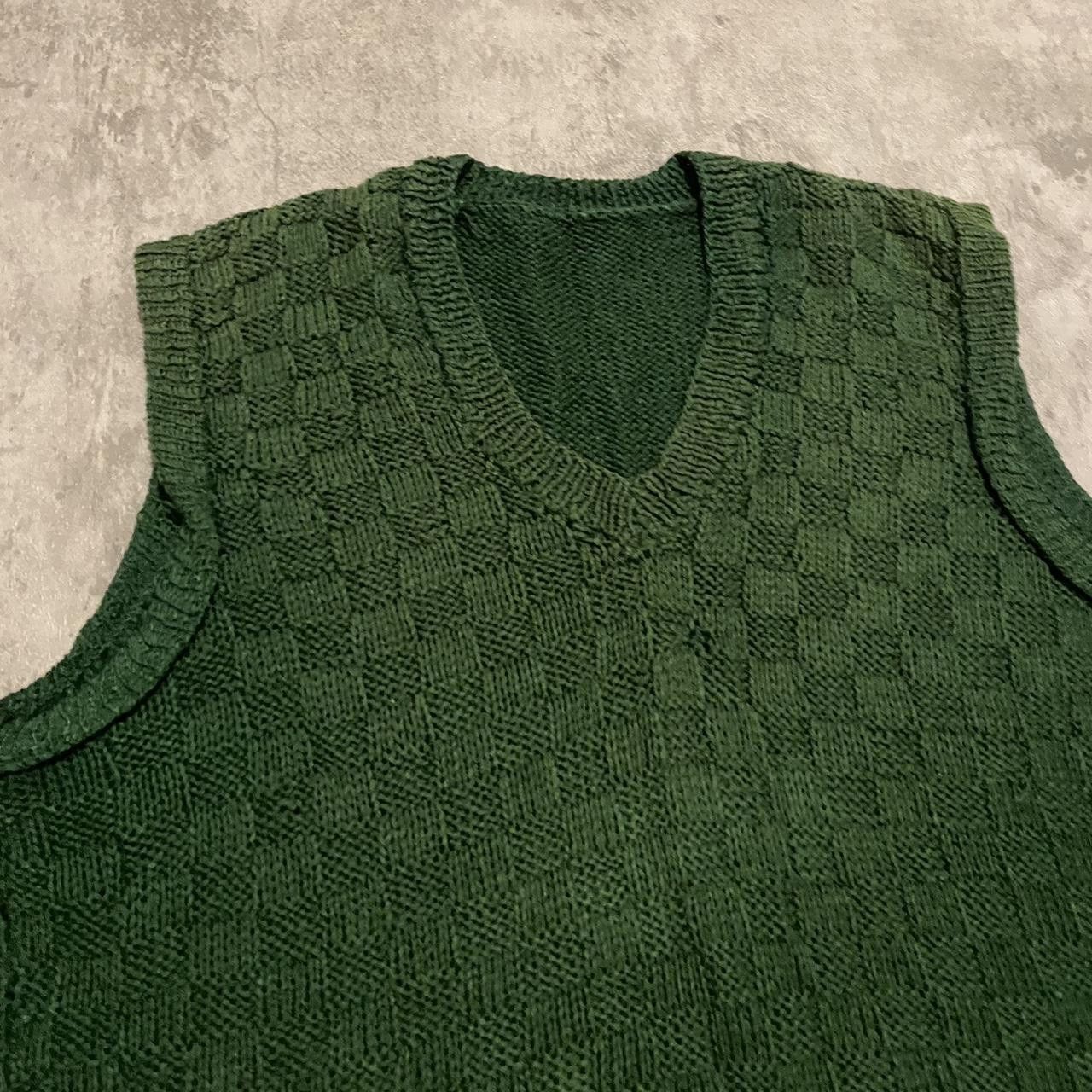 Other Green vintage 90s sweater vest knitwear Vintage y2k Size US L / EU 52-54 / 3 - 3 Thumbnail