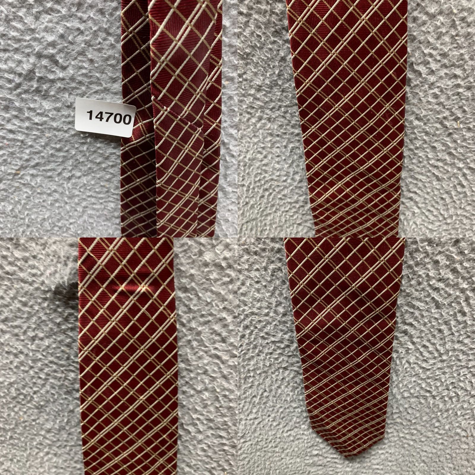 Vintage Vintage Woodward Tie Red Diamond Mens OS Silk 3.75 Inch Formal Neck Adult Pattern Geometric Classic 57"-60" Size ONE SIZE - 9 Thumbnail