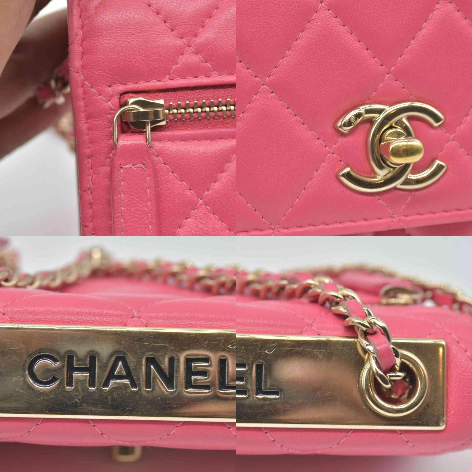 Chanel Chanel Lambskin Quilted Mini Trendy CC Wallet On Chain WOC Size ONE SIZE - 4 Thumbnail