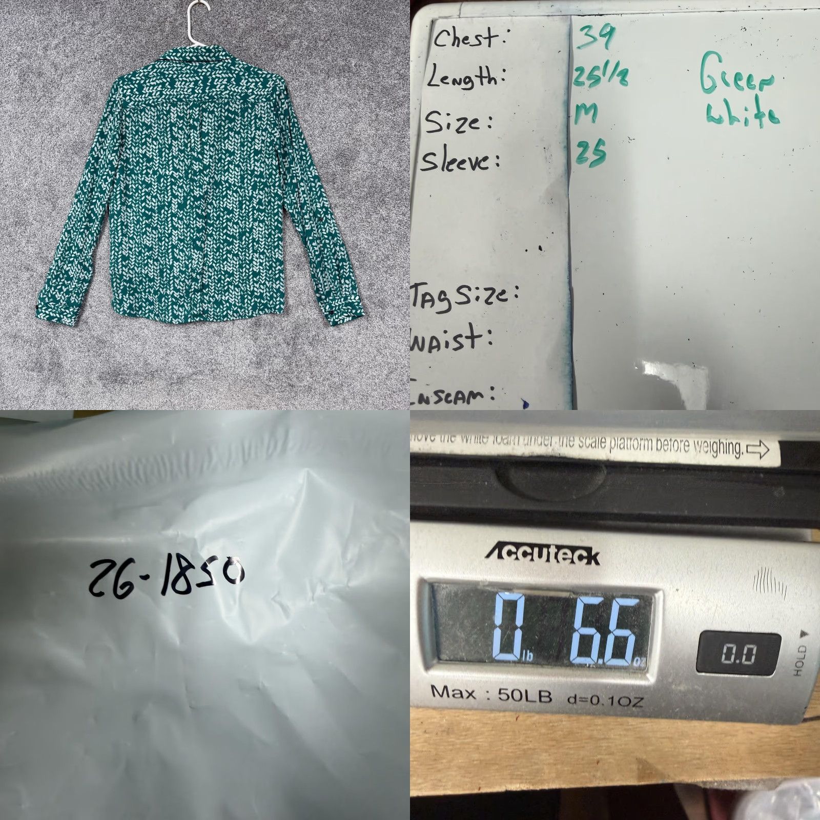 Vintage The Limited Ashton Blouse Medium Green White Chevron Minimal Office Womens Size M / US 6-8 / IT 42-44 - 8 Thumbnail