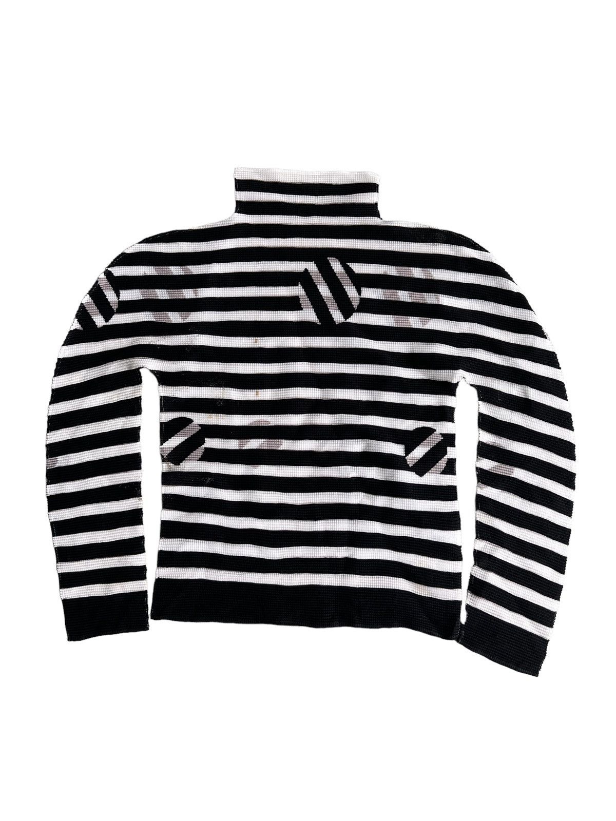 Iconic Issey Miyake Me Pop Art Pleated Turtle Neck LS Shirt