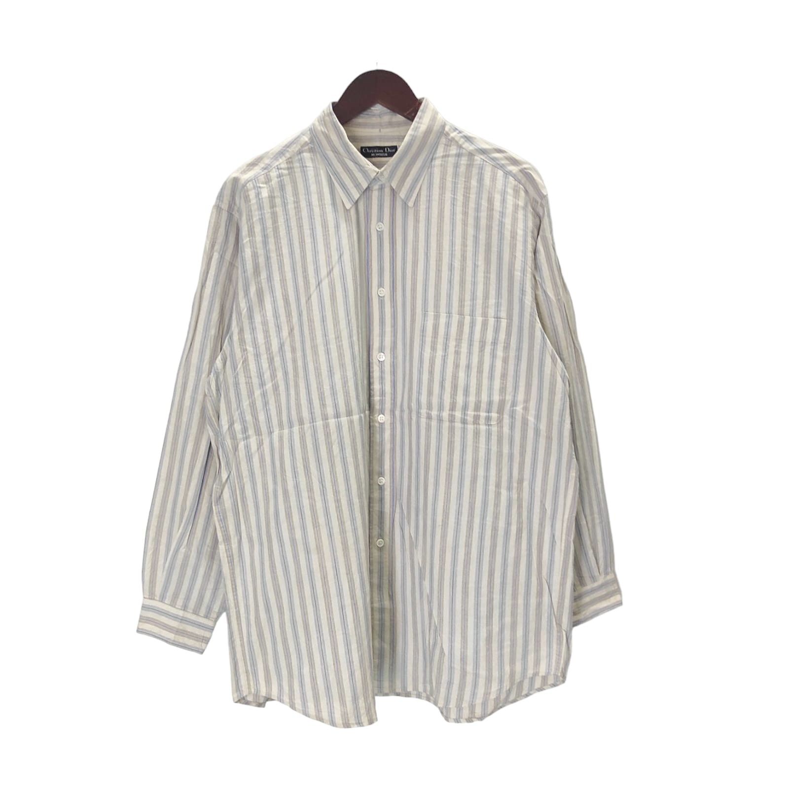 Christian Dior Monsieur Christian Dior Monsieur Stripe Shirt Button Up Size US L / EU 52-54 / 3 - 1 Thumbnail