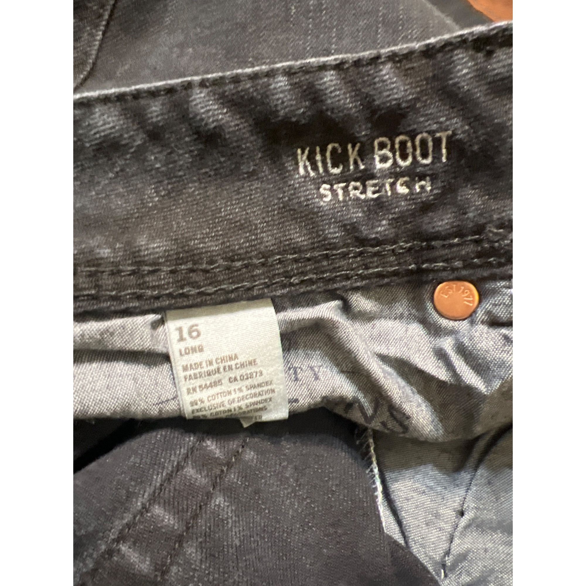 American Eagle Outfitters American Eagle Outfitters Kick Boot Stretch Jeans Black Deni Size 38" / US 16 / IT 52 - 5 Thumbnail