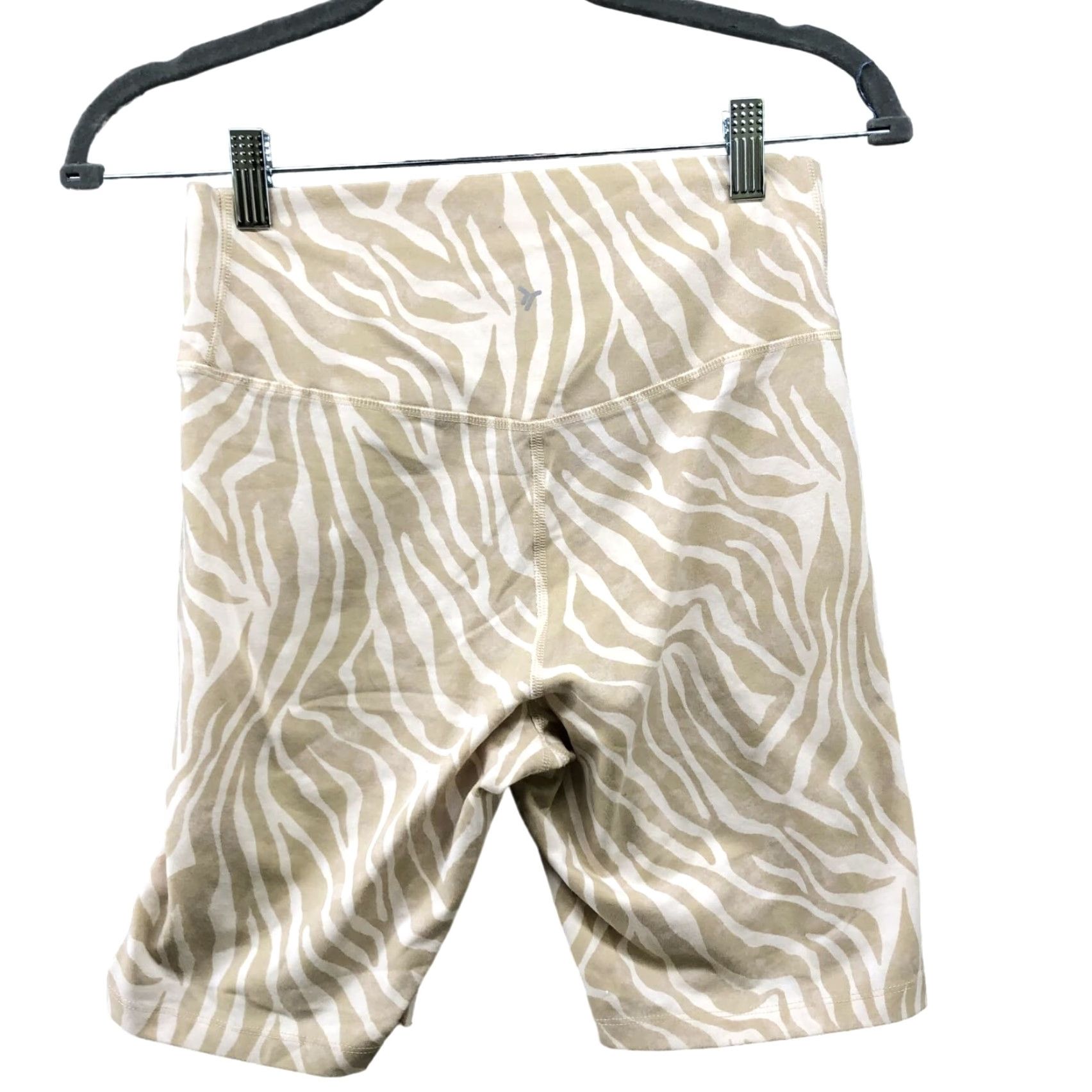 Old Navy Old Navy Bike Short Womens M Extra High Rise Animal Print Tan White Active Yoga Size 32" / US 10 / IT 46 - 2 Thumbnail