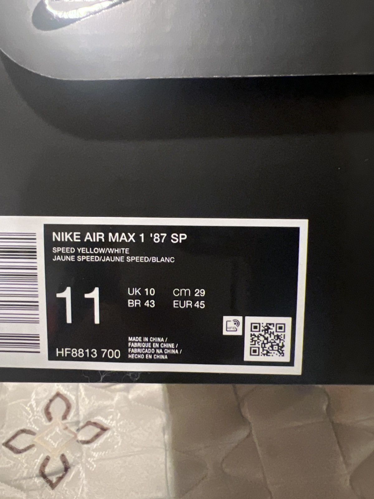Nike × Supreme DS NIKE AIR MAX 1 SUPREME 2025 COLLAB/ YELLOW Size US 11 / EU 44 - 6 Thumbnail