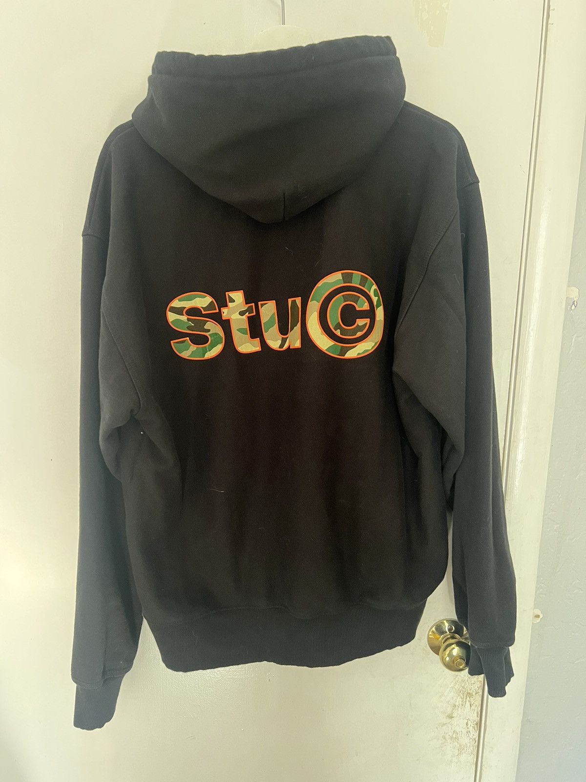 Stussy camo hoodie clearance