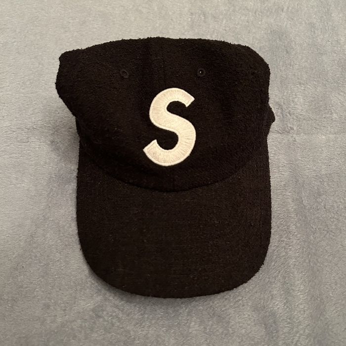 Supreme Supreme Boiled Wool S Logo 6-Panel Hat Cap Color Black