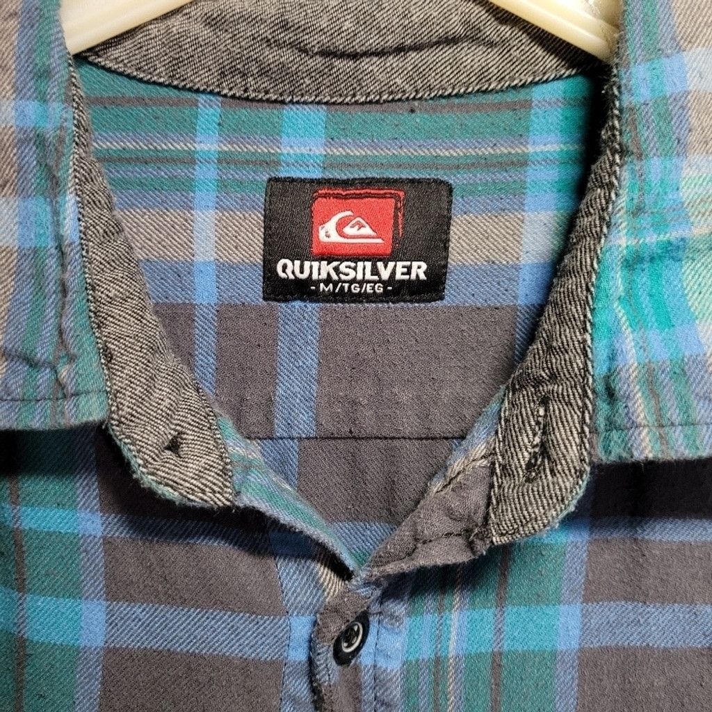 Quiksilver Quicksilver, shirt, Flannel, green/brown, NWOT, Size XSmall Size US XS / EU 42 / 0 - 2 Thumbnail