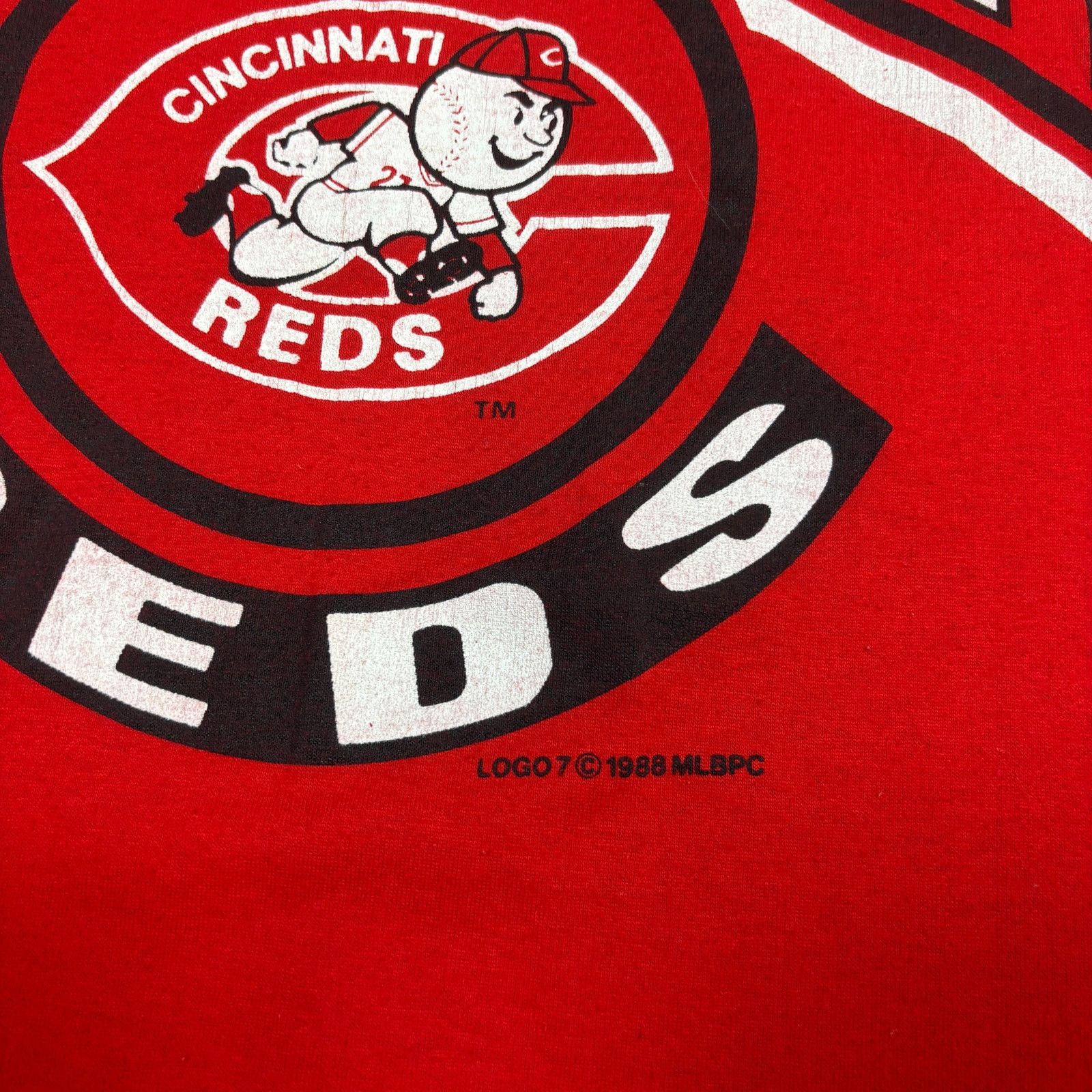 Logo 7 × MLB × Vintage VTG 80s Cincinnati Reds Baseball Single Stitch Shirt Large Size US L / EU 52-54 / 3 - 3 Thumbnail
