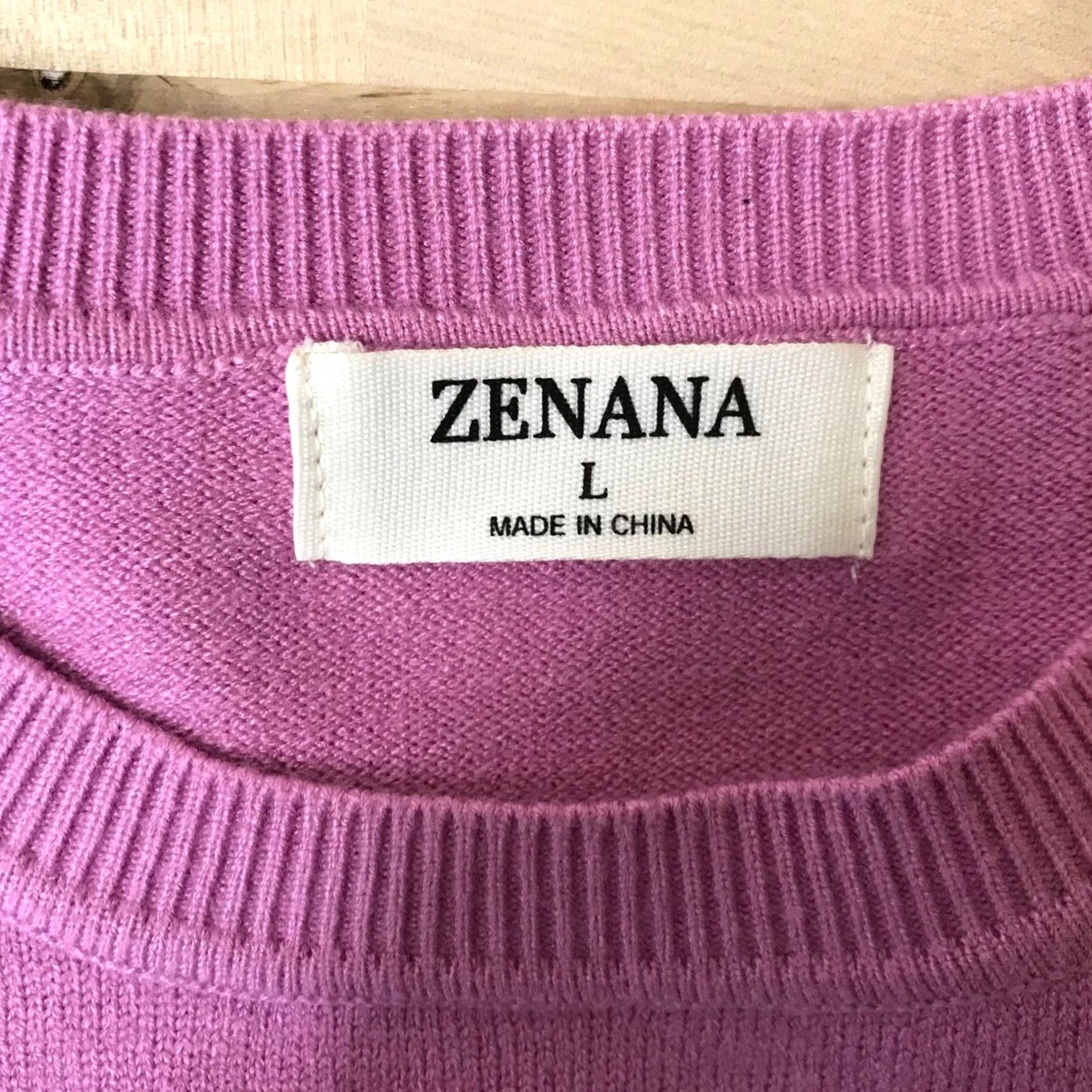 Vintage Zenana Pink Knit Sweater Top Puff Sleeve Crew Neck L Woman/XXL? Size L / US 10 / IT 46 - 7 Thumbnail