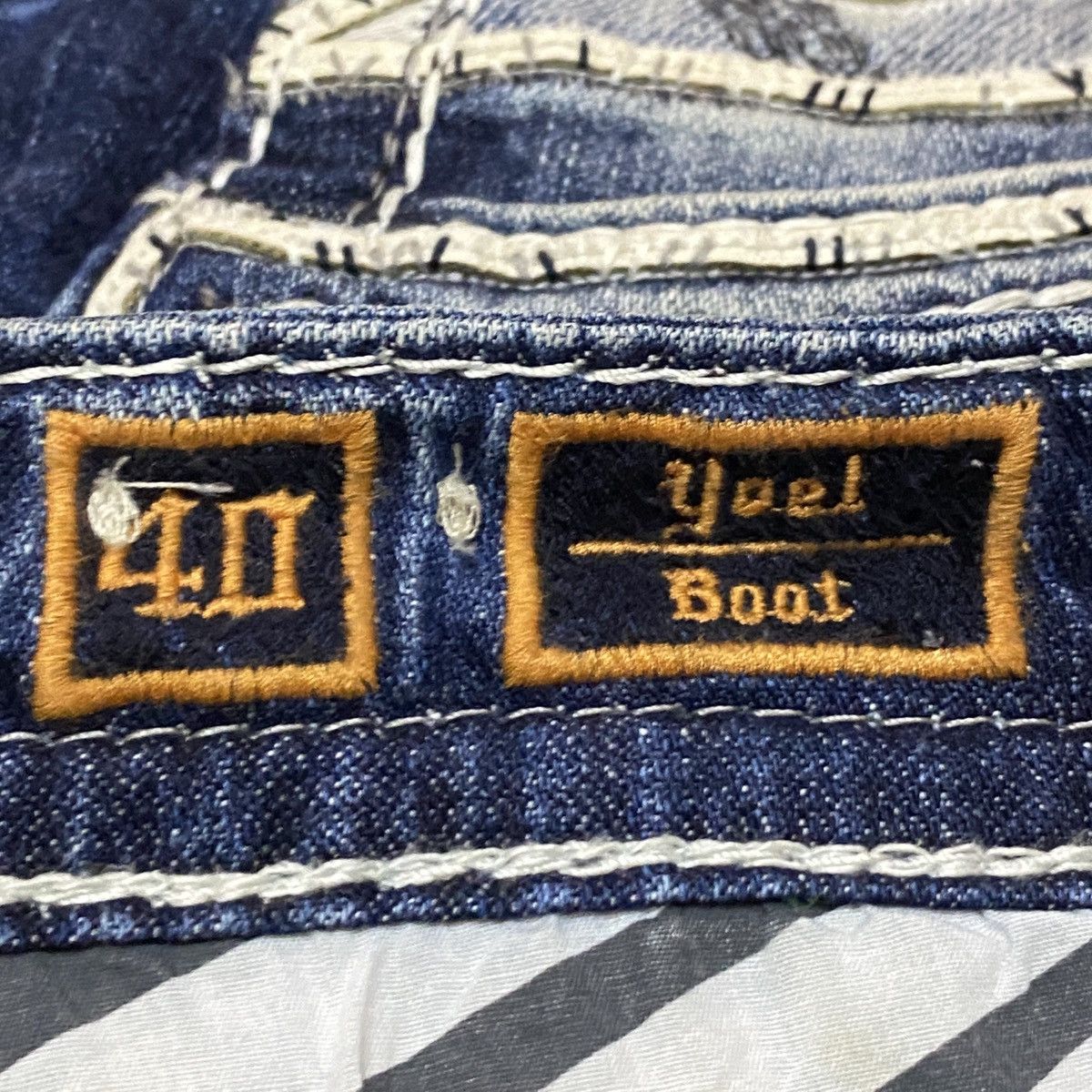 Rock Revival Very Rare Vintage Rock Revival Bleach Flared Jeans 1990s Size US 40 / EU 56 - 12 Thumbnail