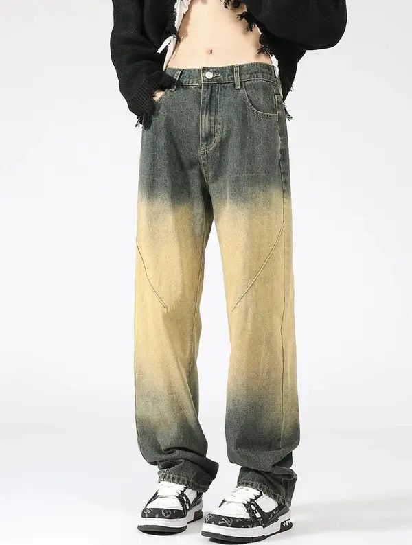 Japanese Brand nezawa x ouchi Streetwear Gradient Washed Jeans Trousers Size US 36 / EU 52 - 8 Thumbnail