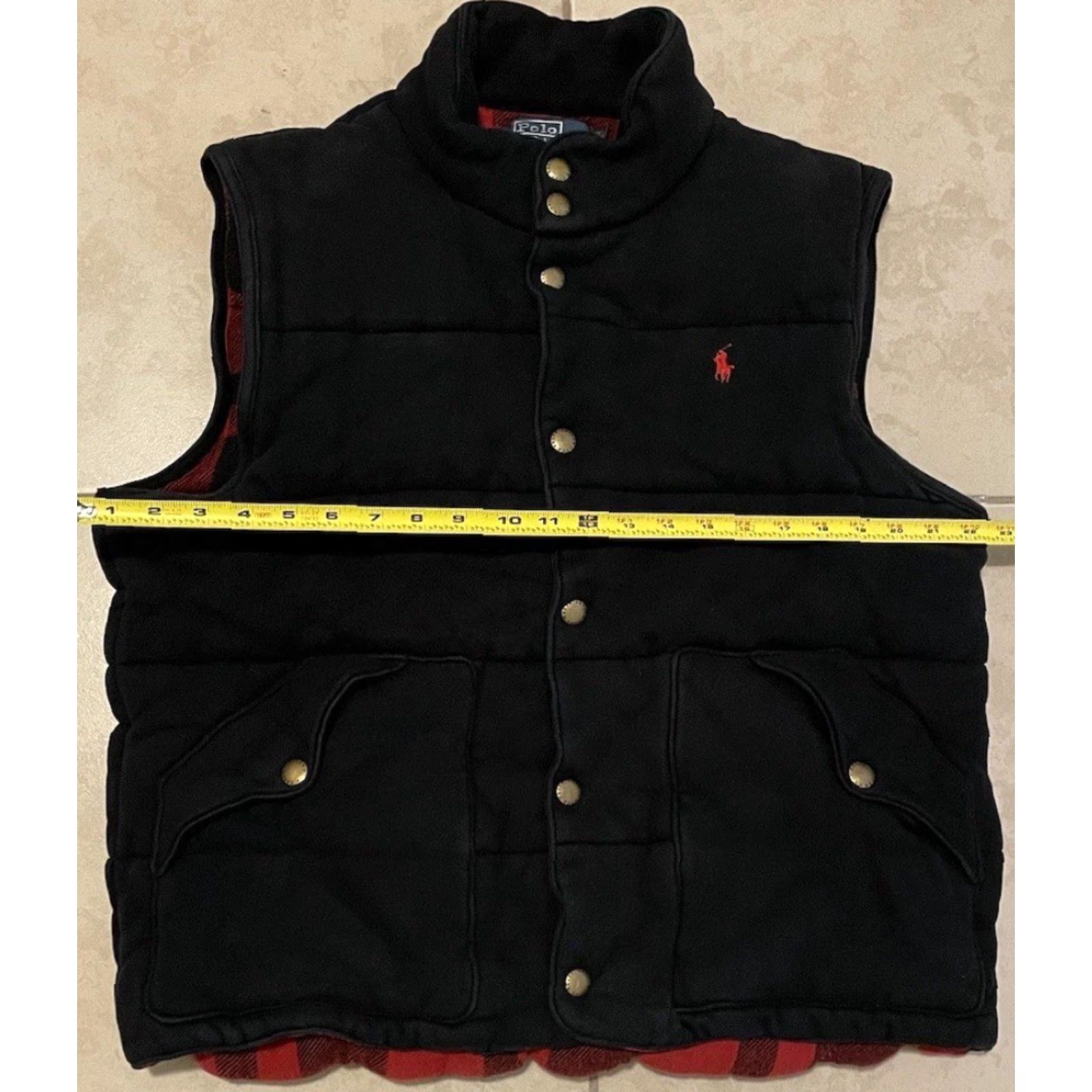 Polo Ralph Lauren VINTAGE Polo Ralph Lauren Puffer Vest Shirt Mens M Black Quilted Lined Buffalo Plaid 90s Retro Polo Ralph Lauren Sport Size US M / EU 48-50 / 2 - 6 Thumbnail