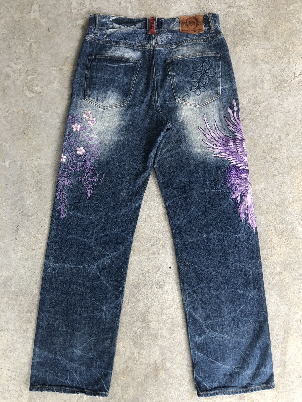 Karakuri Tamashii Karakuri Tamashii Embroidered Phoenix Distressed Size US 34 / EU 50 - 2 Thumbnail