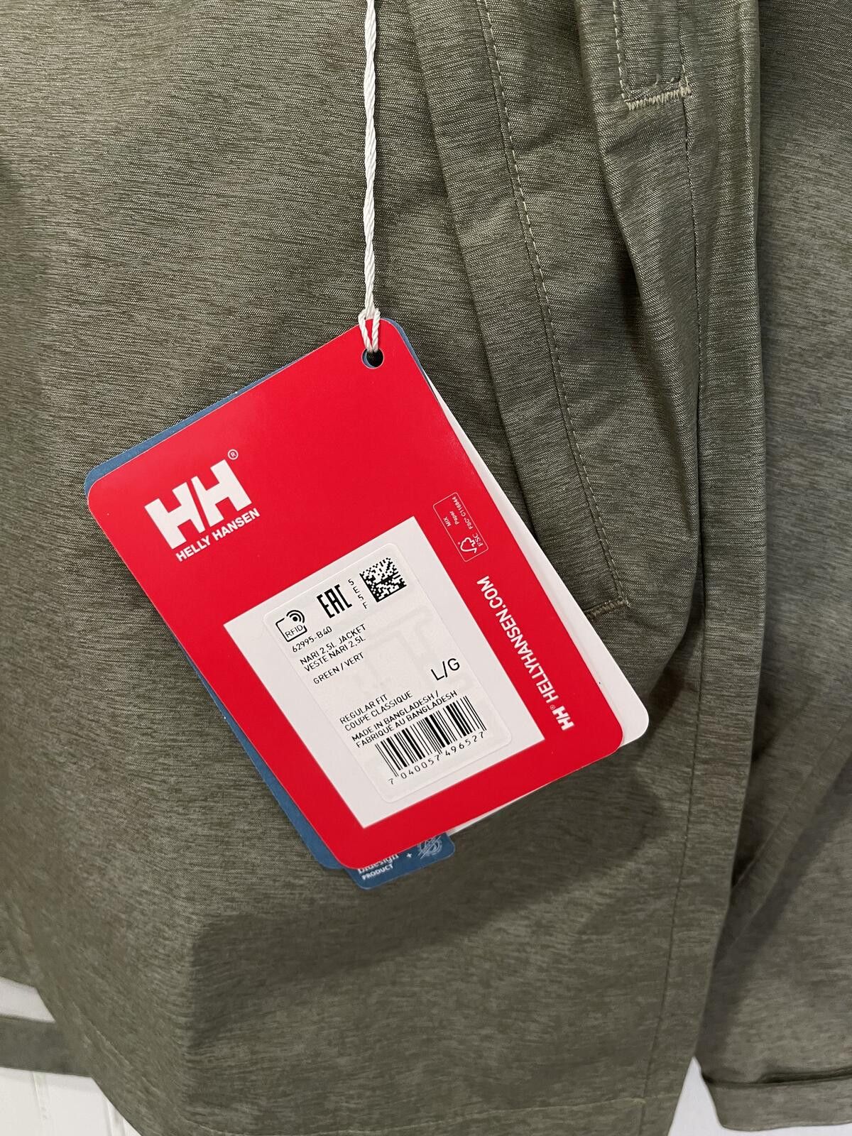Helly Hansen Helly Hansen Waterproof Hooded Jacket Olive Green L/G Size L / US 10 / IT 46 - 3 Thumbnail