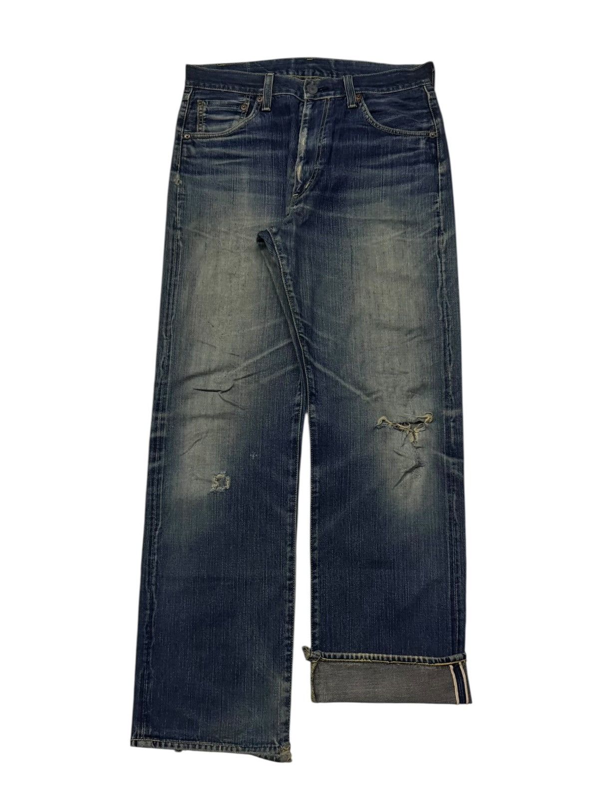 Japanese Brand Vintage 00s Acoustic Japanese Selvedge Denim Jeans | W31 Size US 31 - 2 Thumbnail