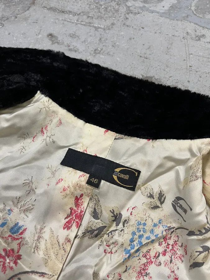 Just Cavalli 2000s Cavalli Wavy Black Faux Fur Jacket Size M / US 6-8 / IT 42-44 - 9 Thumbnail